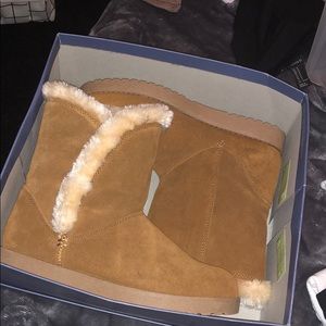 Chestnut colored boots